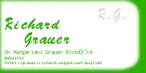 richard grauer business card